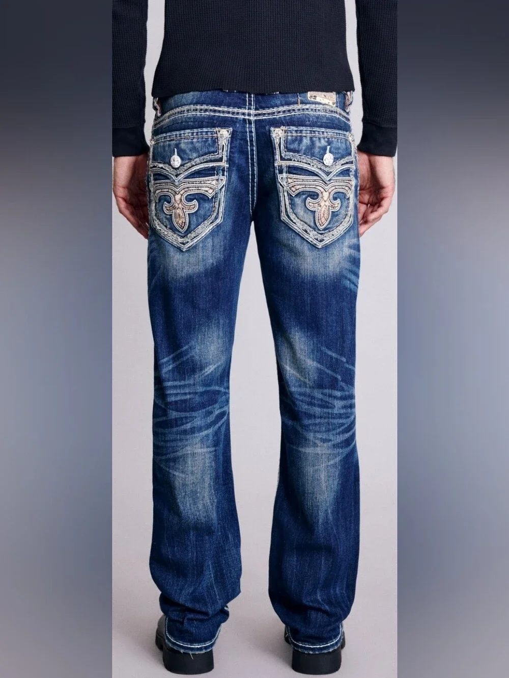 Rock Revival Jeans Slim Straight Tristan Men's Size 38x30 EUC